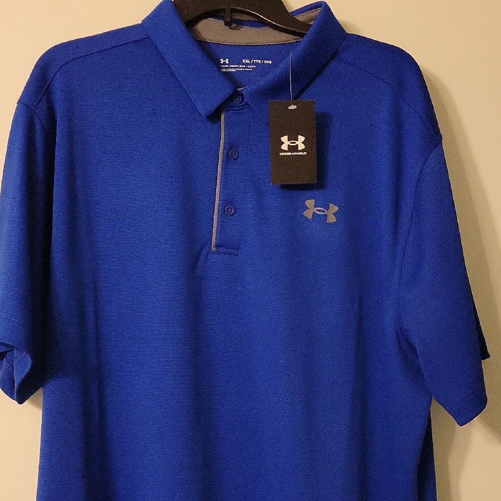 Under Armour Blue Polo Shirt with Contrast Logo